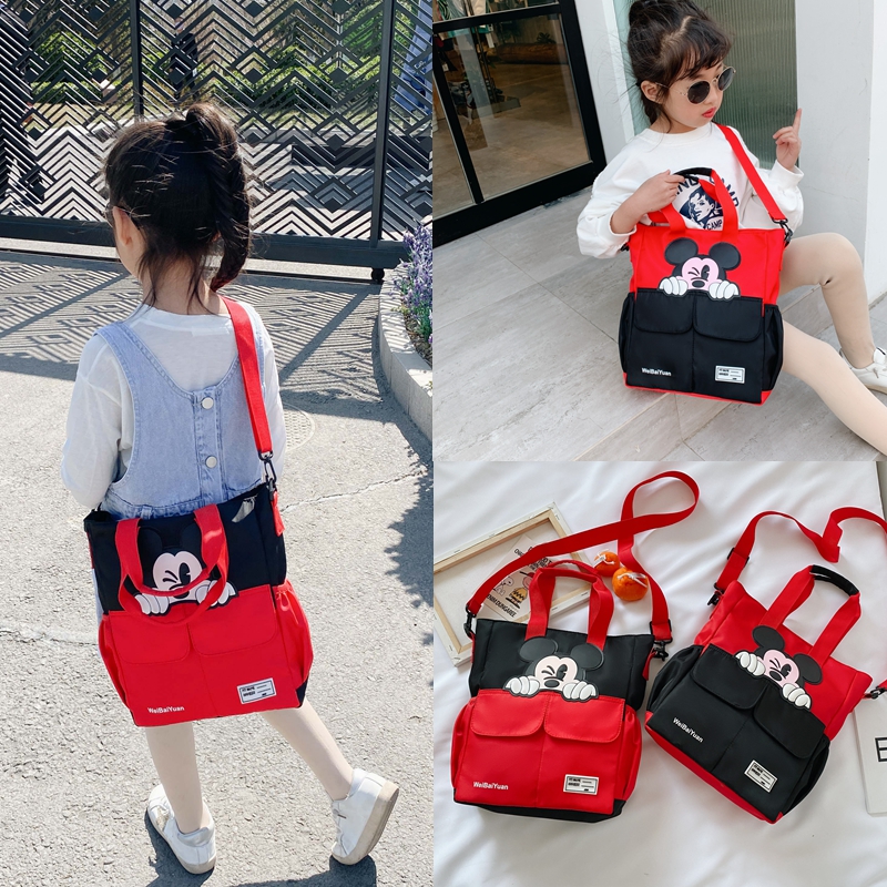 直销儿童包2021新款小学生手提袋拎书袋卡通女童单肩斜跨补习包潮