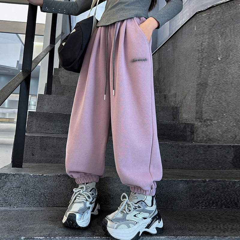 女童卫裤春秋款2024新款大童秋季宽松束脚裤儿童秋装运动休闲裤子,童装/婴儿装/亲子装,裤子,淘宝优惠券,粉丝福利购,淘宝优惠卷