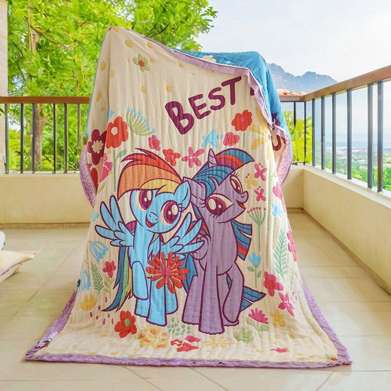 十层纱布泡芙被纯棉卡通四季通用学生成人盖毯家用宿舍春秋薄被子,床上用品,休闲毯/毛毯/绒毯,淘宝优惠券,粉丝福利购,淘宝优惠卷