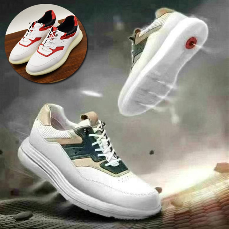 会呼吸!头层牛皮鞋时尚拼色真皮休闲皮鞋男 男士皮鞋透气EPR软底