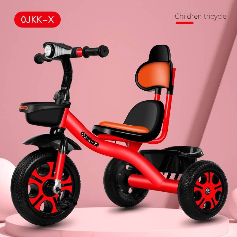 儿童三轮车1-3-2-6岁大号宝宝手推脚踏车儿童车小孩玩具灯光音乐