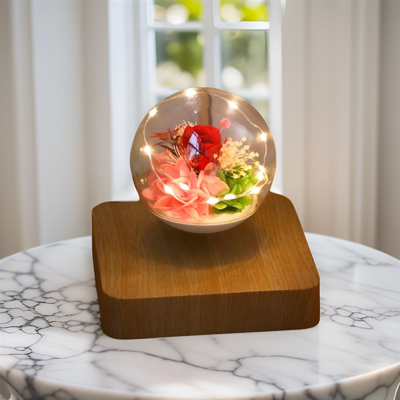 送闺蜜女生朋友情人节生日礼物磁悬浮可旋转小夜灯台灯浪漫高级感