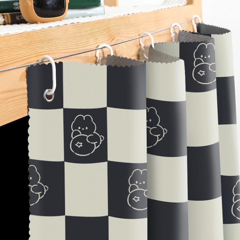 强遮光加厚床帘学生宿舍上铺男寝室下铺围帘窗帘下桌遮挡围布帘