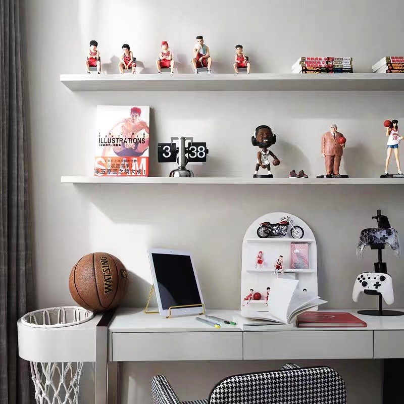 现代样板间售楼处儿童房男孩卧室篮球游戏主题卡通手办桌面品摆件