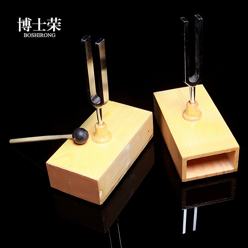 共振音叉440hz木质音箱钢制音叉教学音叉物理声学实验仪器共鸣箱