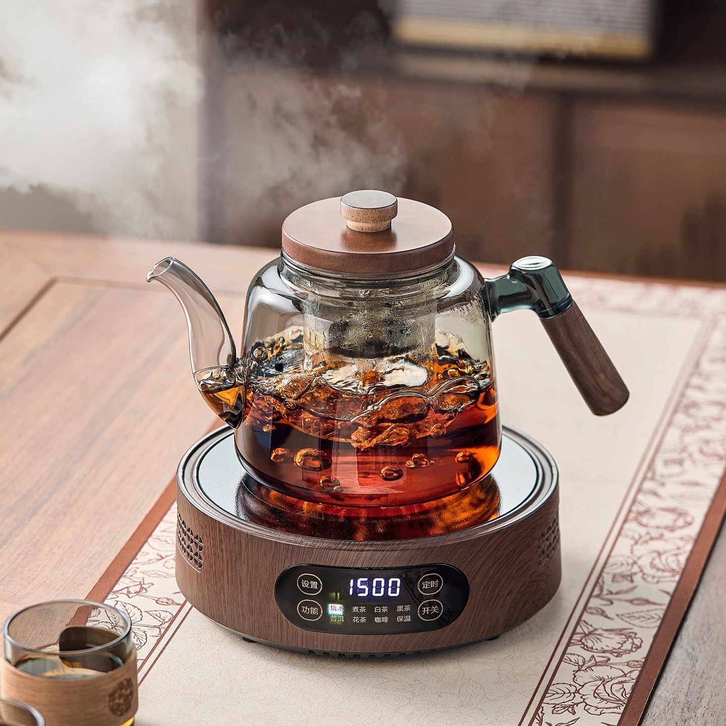 日本进口MUJIE煮茶壶新款烧茶壶电热煮茶一体电陶炉烧水壶耐高温