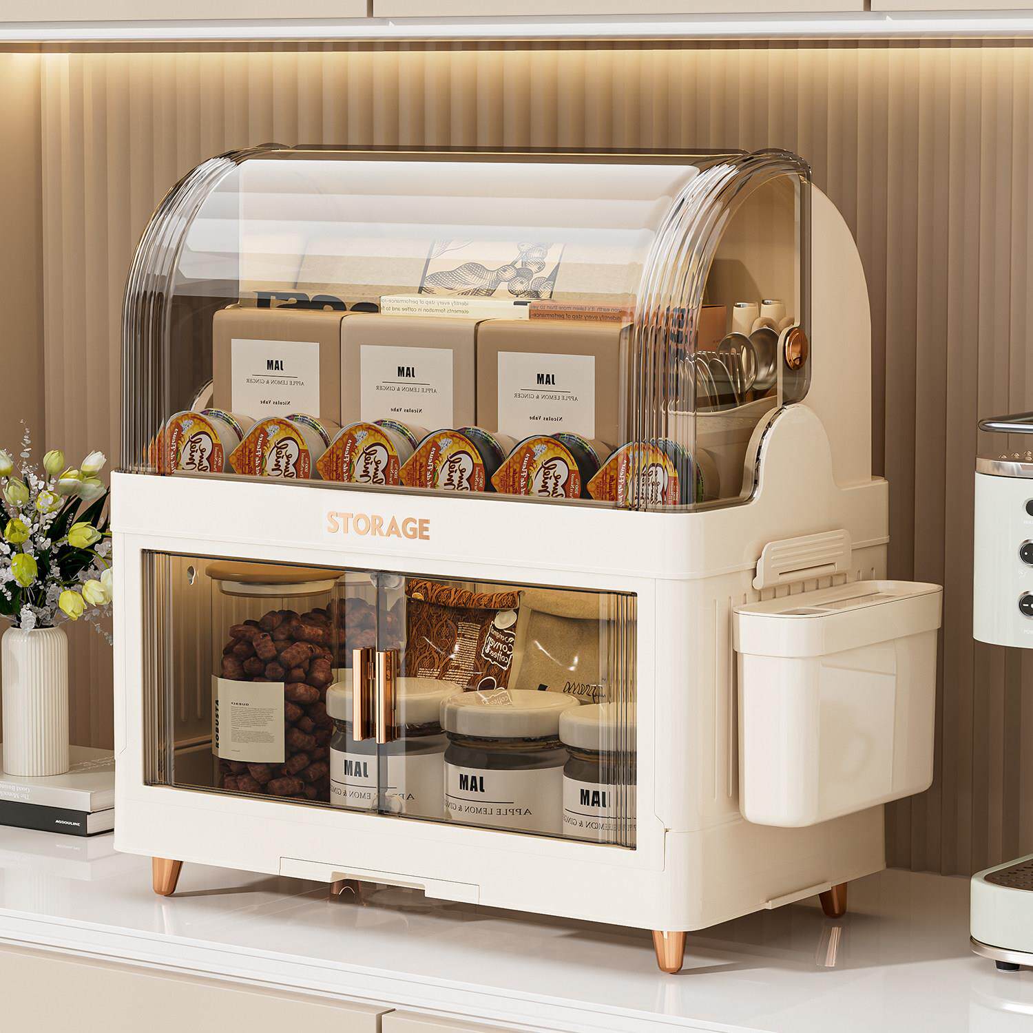 碗柜家用餐具碟盘整理厨房带盖碗筷沥水架装碗箱碗盘塑料置物架子