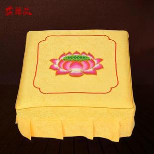 庄严品莲花拜垫套家用供佛换洗拜佛垫套子织花暗花绣花可定制布套