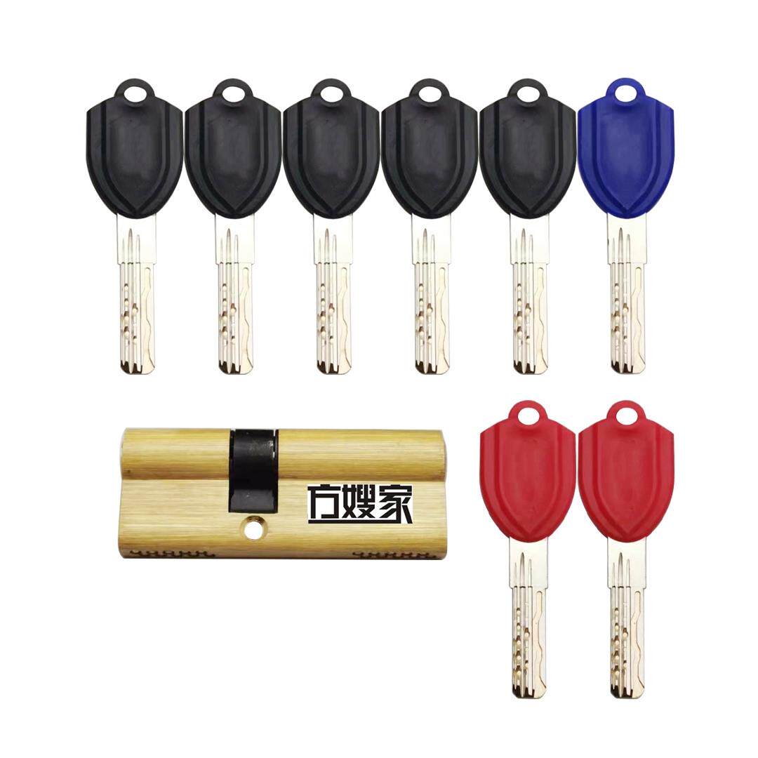 St 【铁盒精装】高档超B级锁芯 两头真曲线 防盗门锁芯 方嫂家