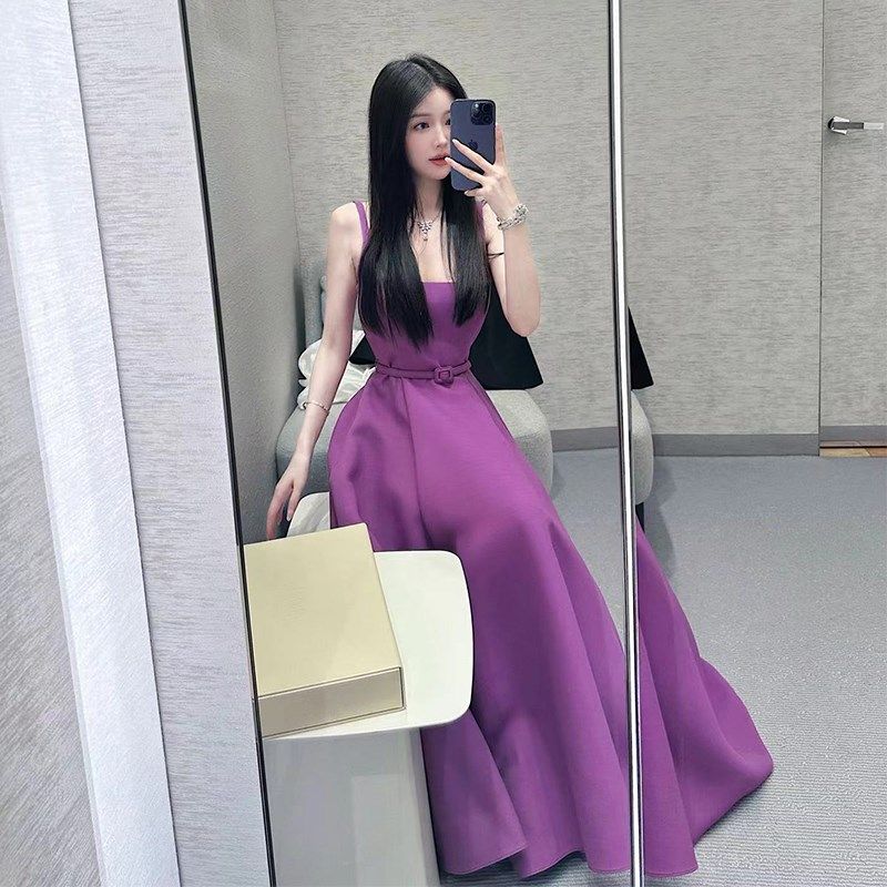 【紫气东来】di0r 5w+高定系列20羊毛/缎面轻礼服连衣裙