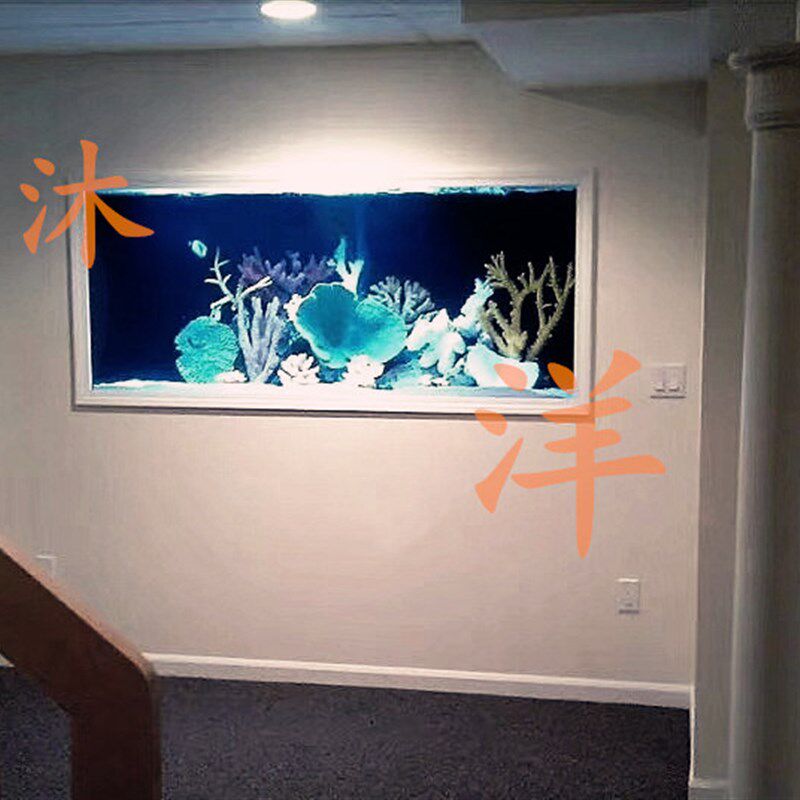 客厅鱼缸定制定做家用鱼缸嵌入式鱼缸生态鱼缸墙体办公室鱼缸