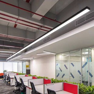 led定制拼接长条 办公室灯方通专用灯商场超市灯吊W线灯拼接办公