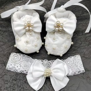 12个月学步鞋 防滑鞋 秋冬婴儿棉鞋 满月百日鞋 加厚女宝宝公主鞋