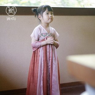 汉服裙清凉连衣裙 唐代齐胸襦裙女孩短袖 满呐2025夏季 新品