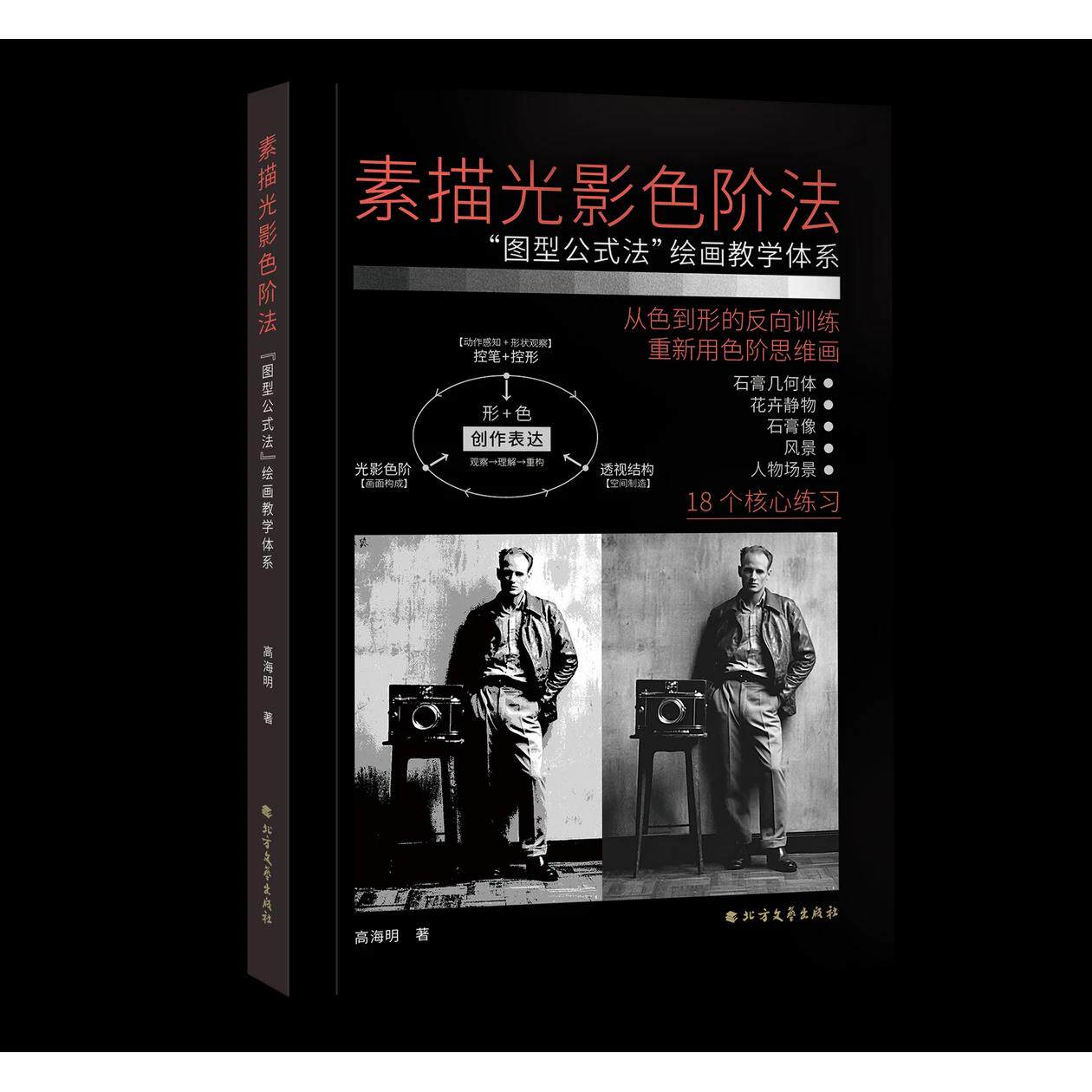 素描明暗色阶法练习簿,直接画临摹本,光影素描本,绘画教程,新手