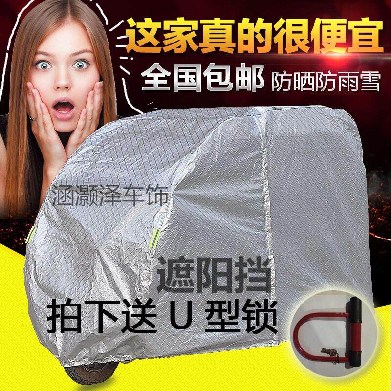 金彭全封闭电动摩托 托三轮车电瓶四轮车老年车罩车罩防雨防晒遮