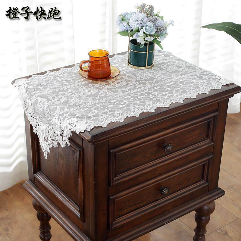 床头柜盖布欧式防尘电视柜盖布蕾丝小桌布方巾ins风床头柜罩垫布,居家布艺,万能盖巾,淘宝优惠券,粉丝福利购,淘宝优惠卷