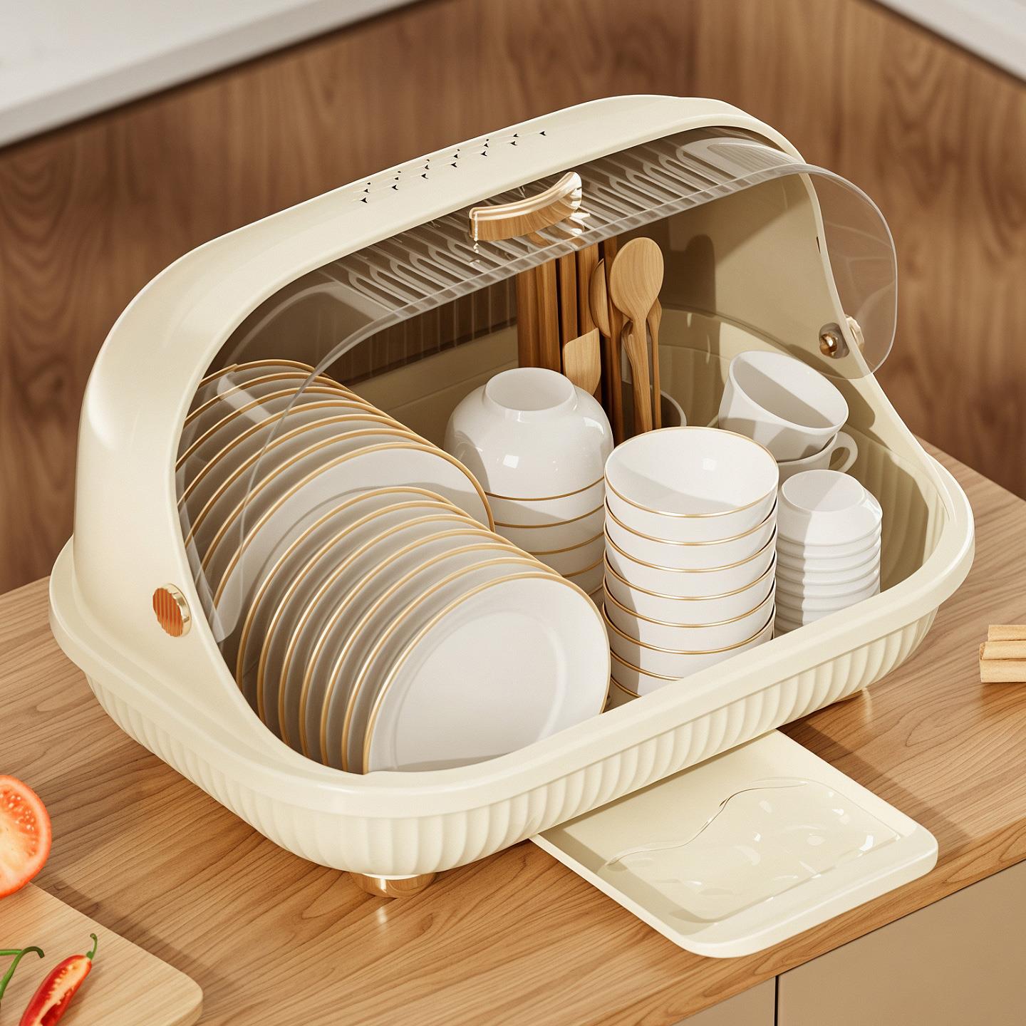 厨房碗柜碗碟收纳盒沥水架家用碗筷餐具收纳架放碗碟子盘子置物架