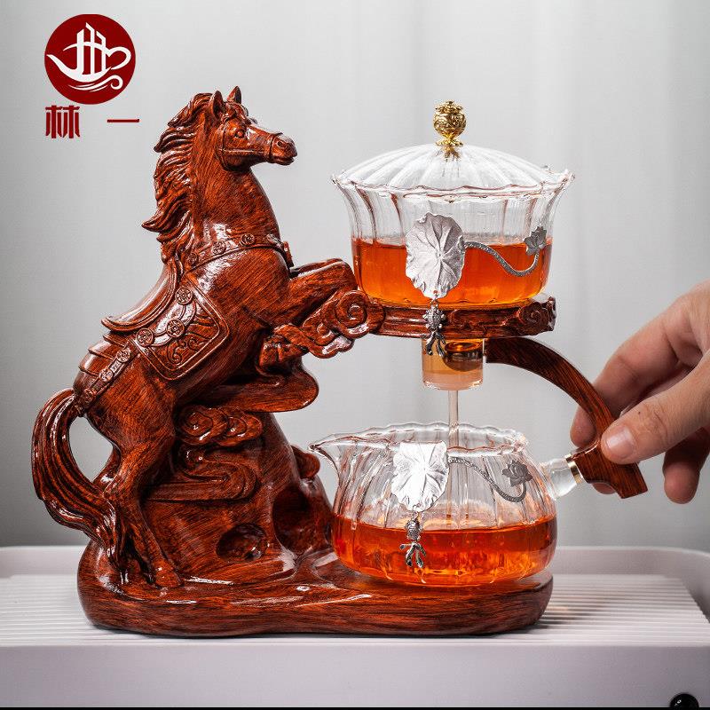 马上有钱玻璃全自动茶具套组懒人防烫磁吸泡茶器中式客厅茶壶家用