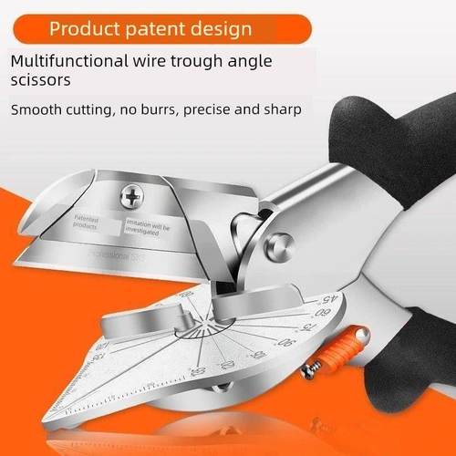 木工线槽剪刀45度角剪刀多功能扣剪刀封边90电工夹折钳