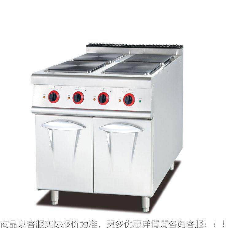 厂家直销E7H-8煮食立式电热四头连柜座不挑锅具不锈8钢商EH-887用