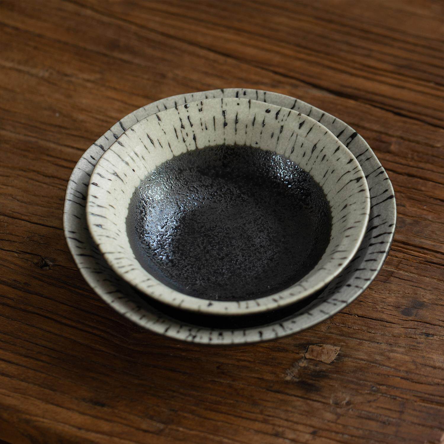 日本进口美浓烧简约十草日式餐具家用米饭碗早餐盘深盘子汤碗骨碟