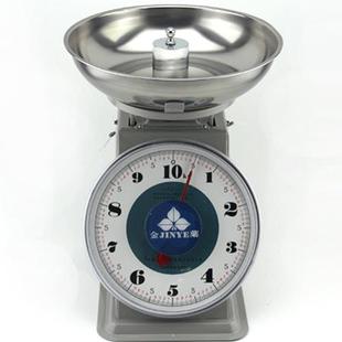 香山金叶牌弹簧度盘秤 8kg老式机械厨房称10kg圆盘托盘盘子指针称