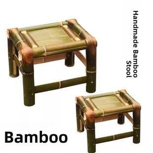 湖南楠竹手作小竹凳儿童换鞋凳可定做钓鱼矮凳竹凉凳方凳舞蹈道具