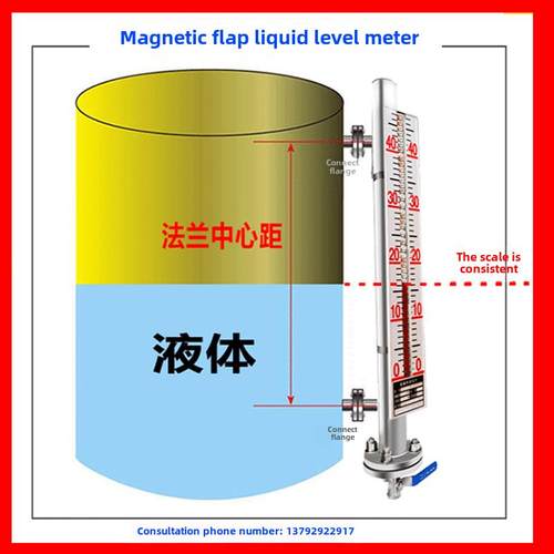 Uhz磁翻板液位计，远程传输浮球磁开关面板不锈钢顶部安装的水位
