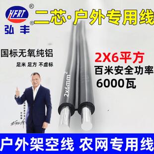 户外架空防老化铝芯线 线2芯3芯4/6/10/16/25平方家用铝线 线国标