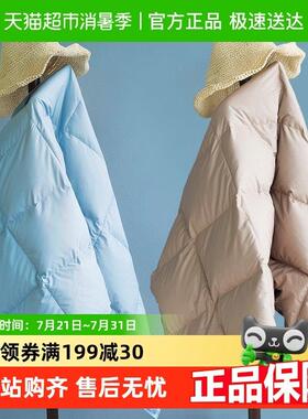 Snowman/斯诺曼多功能四季午睡小被子可携式办公室羽绒被空调被芯