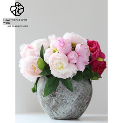 采购产品高品质牡丹人造花束，假花束，家居装饰陈设，商店样板房