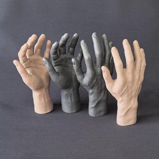 男手模特道具工业劳保手套展示手模PVC男仿真手 运动赛车手套模特