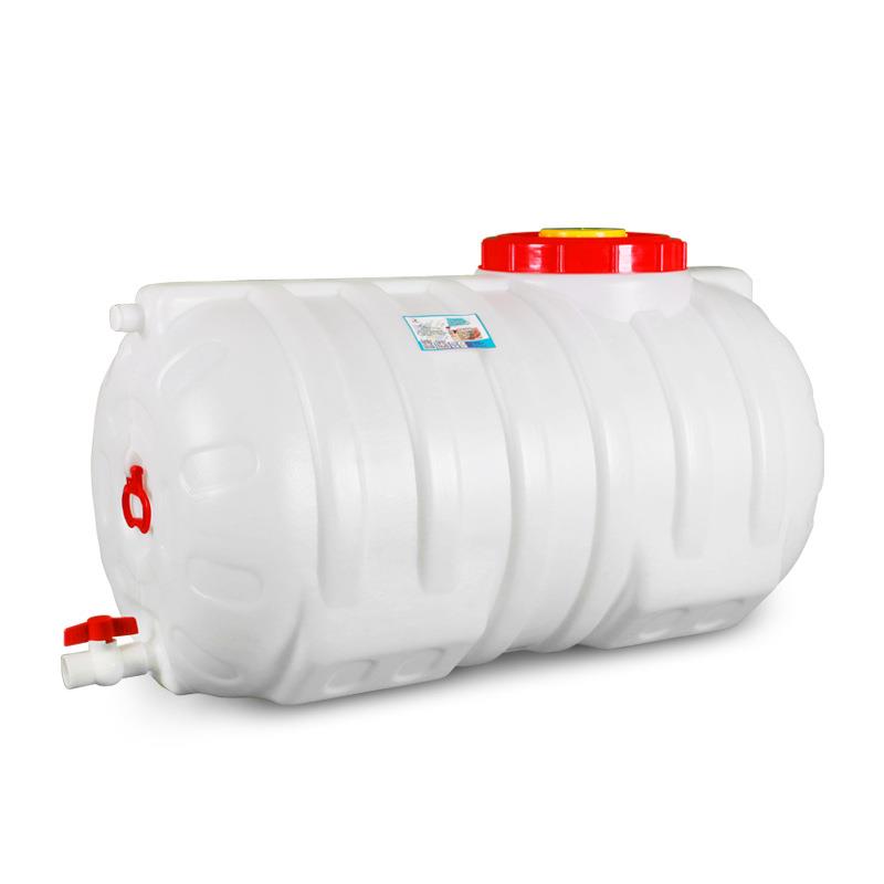 150升-800升L新款车载塑料储水桶聚乙烯加厚卧式圆形水塔水箱吨桶