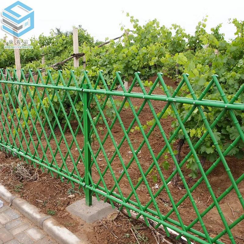 防竹护栏篱笆栅栏花园生态园林围栏杆庭院菜园不锈钢仿竹节护栏