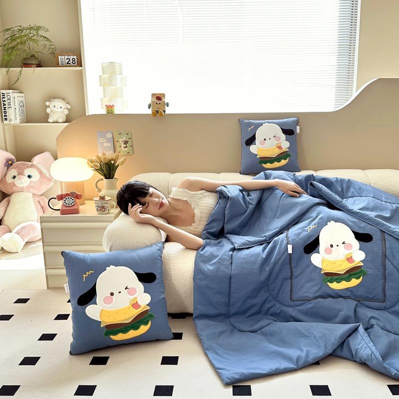 爆款刺绣抱枕被子两用车载毯子二合一午睡车内折叠枕头空调夏凉被