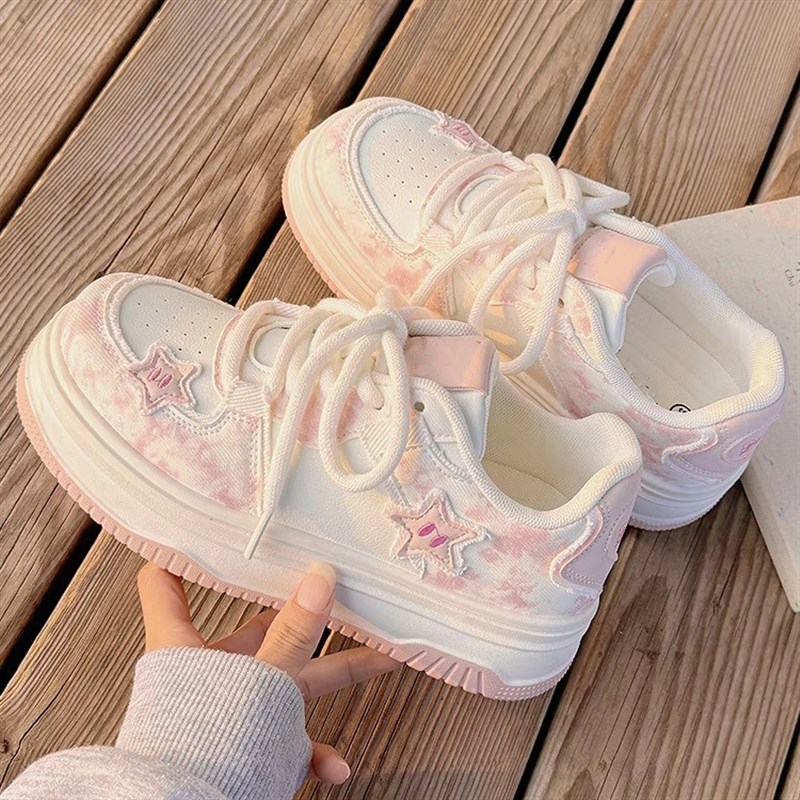 女童鞋子粉色运动鞋春季2025新款百搭休闲板鞋儿童软底女孩学生鞋