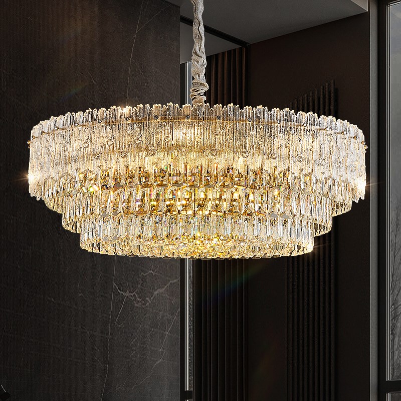 轻奢水晶吊灯欧式客厅主灯大气2025年新款餐厅卧室灯中山灯具大全