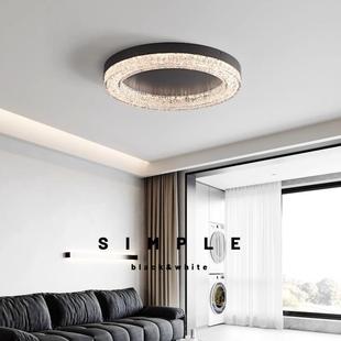 轻奢圆形卧室灯2024新款 意式 主卧吸顶灯高端设计家用高级感客厅灯