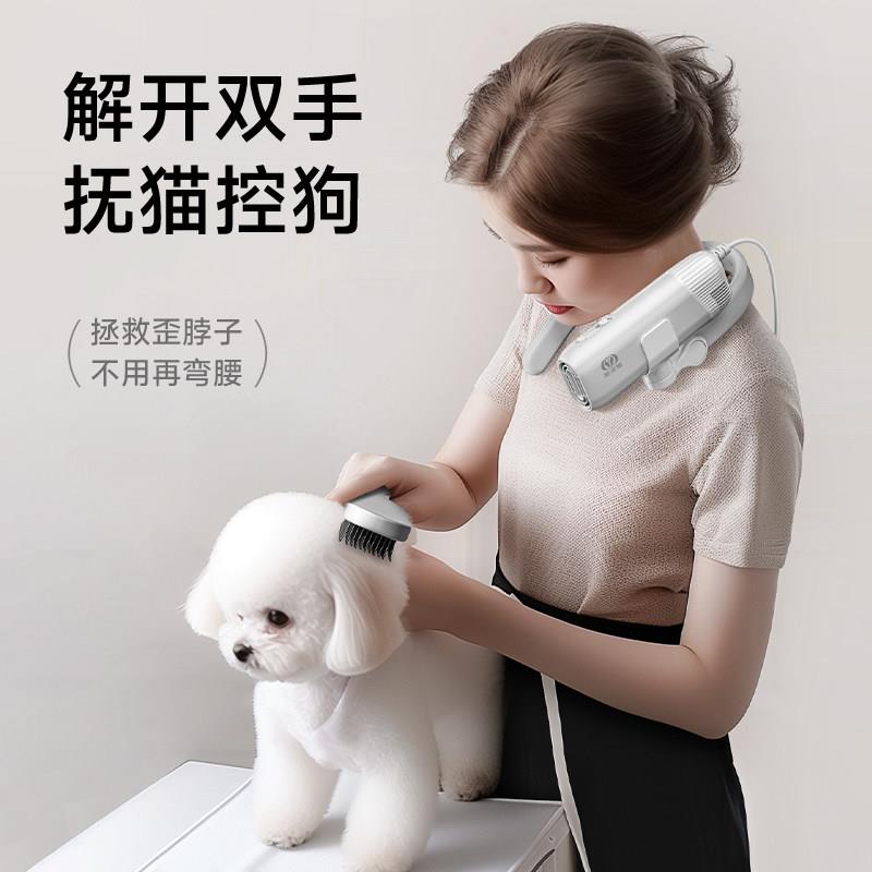 哈波猫宠物吹风机小狗洗澡专用大风力降噪挂颈吹水机美容师专用