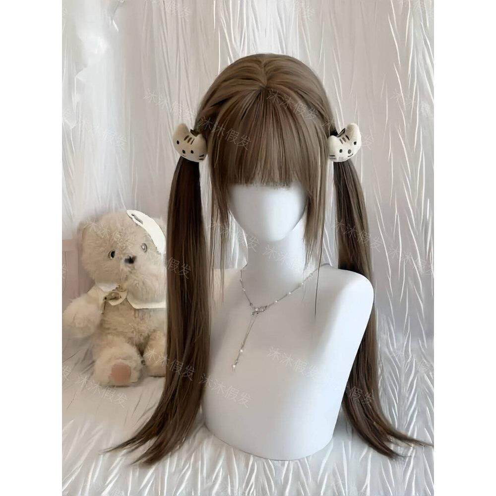 【扎好发出】假发全头套女Lolita齐刘海长卷发日常黑长直JK全头套