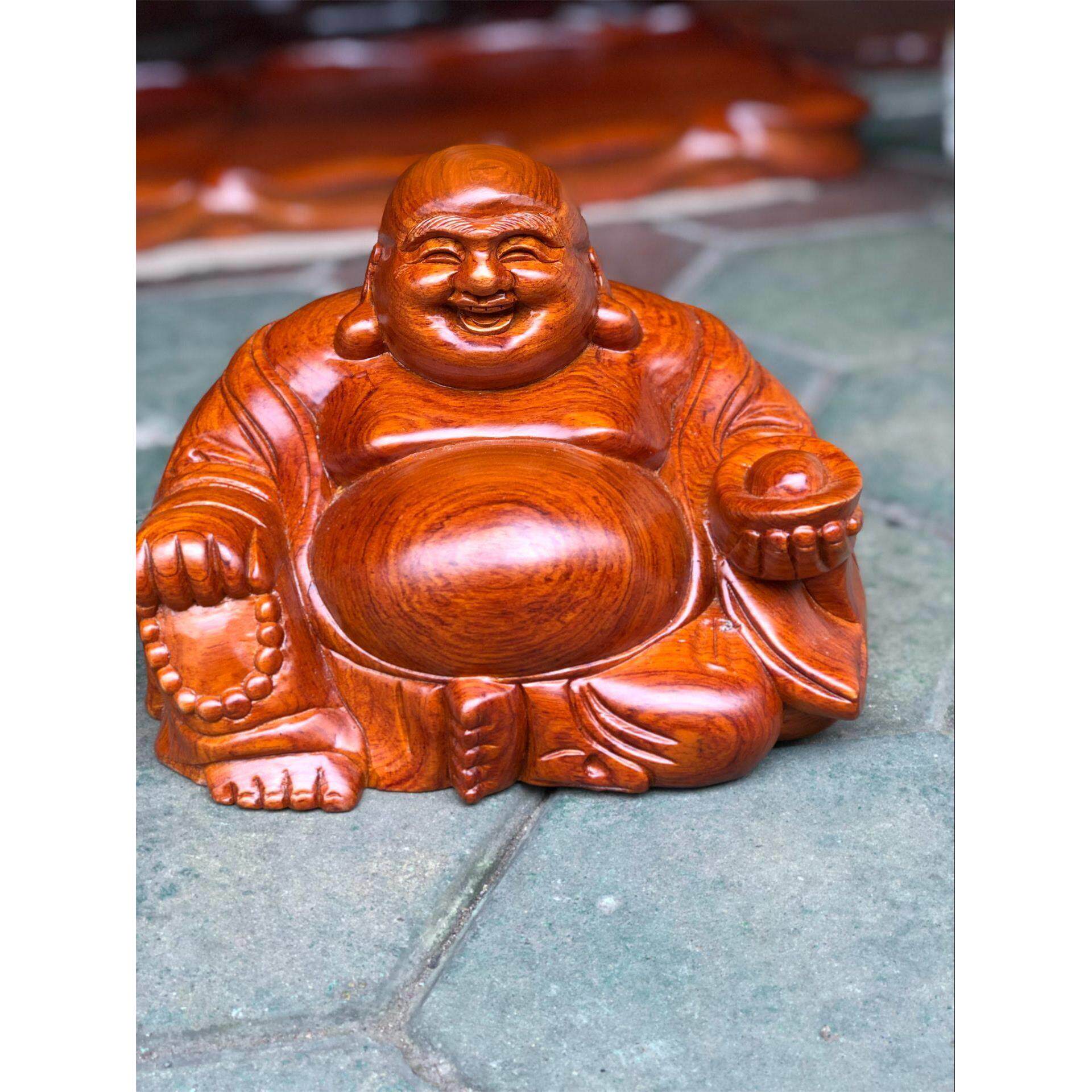 红木花梨木木雕弥勒佛像摆件实木笑佛招财保平安客厅红木工艺品