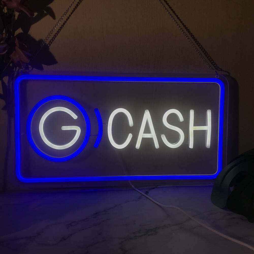 Cash霓虹灯字牌发光招牌现金CASH现金支付标志标识led装饰灯