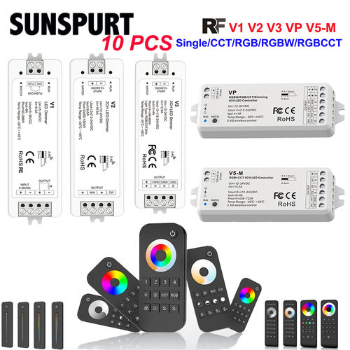 LED灯带RF2.4G单双色调光5-36V调光控制器支持无线同步调光驱动器