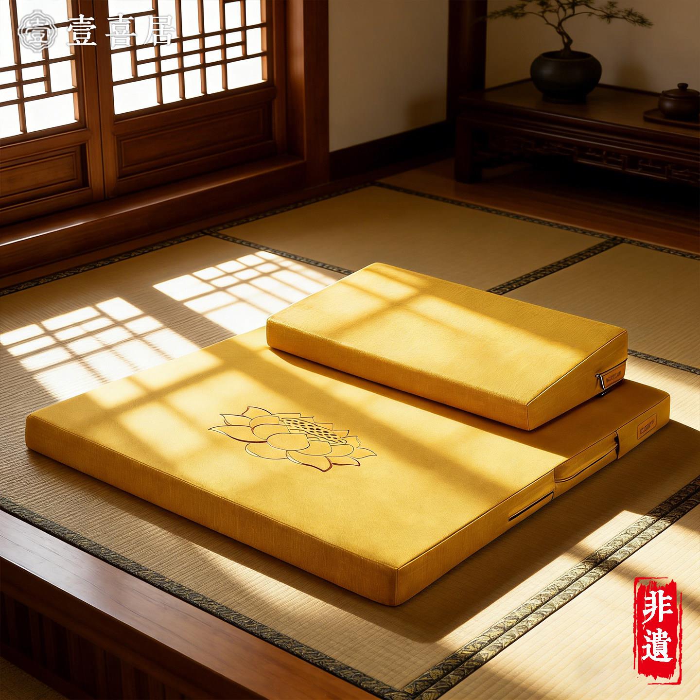 打坐禅修垫榻榻米蒲团垫新中式冥想垫子家用磕头跪垫拜垫椰棕垫