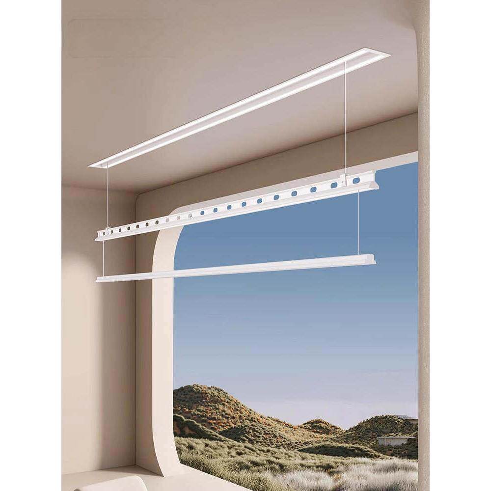 虎霸隐形双杆电动晾衣架阳台自动遥控可调式家用晾衣架