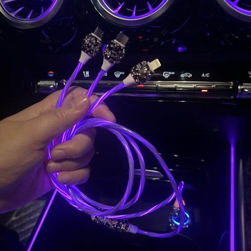 车载充电器小型快速闪充车充一拖三usb车用快充转换插头点烟器女