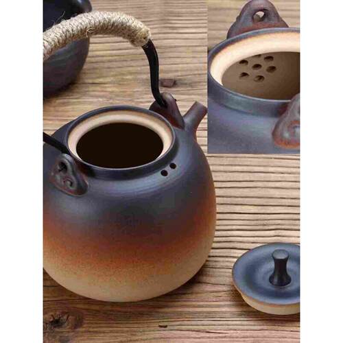 花茶陶壶烧水壶电陶炉围炉煮茶壶陶瓷养生壶单壶明火碳电陶提梁壶
