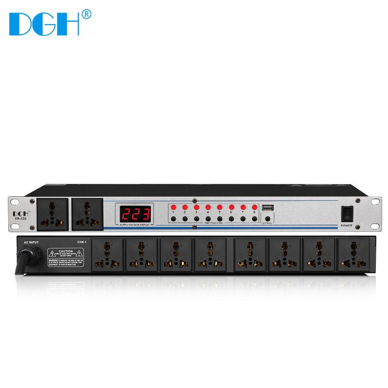 DGH 专业8路电源时序器10路顺序控制器舞台管理器电压显示带滤波