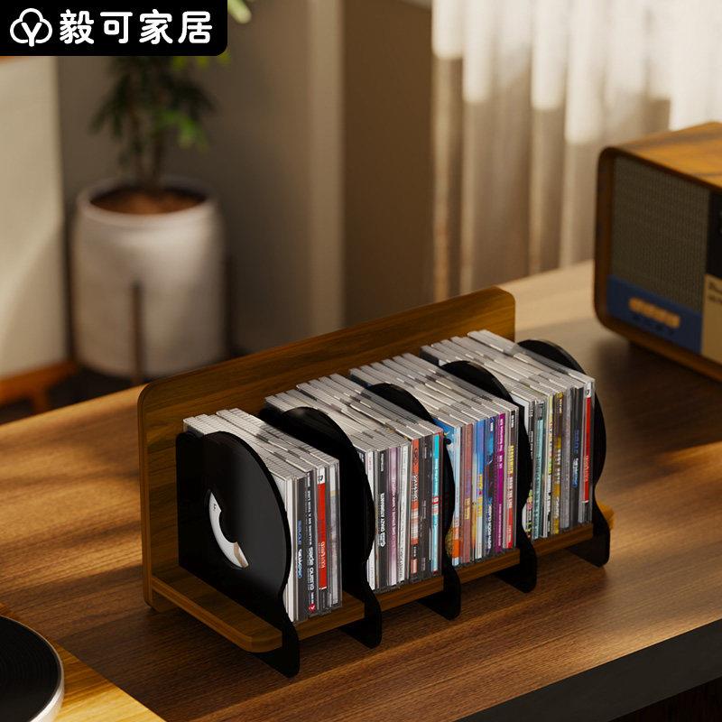桌面dvd碟片架CD架黑胶置物架唱片架压克力立式展示架黑胶收纳层